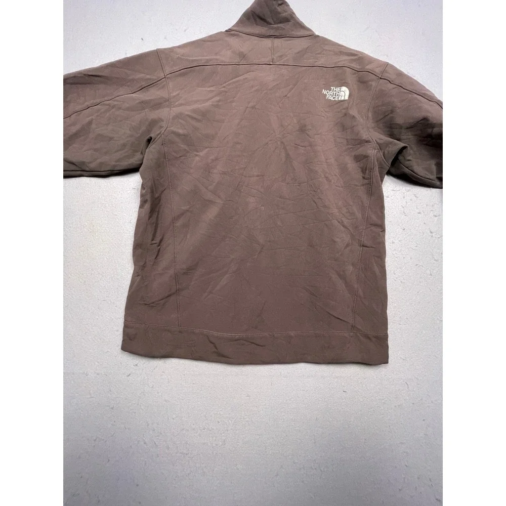 The North Face Apex Softshell Jacket Mens Medium Brown Full Zip Fleece Good